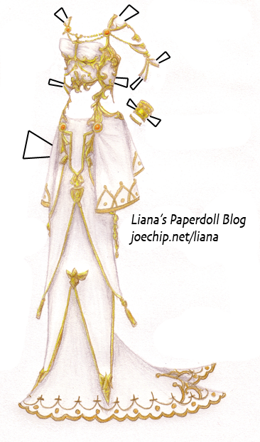 Princess Ashe’s Wedding Dress from Final Fantasy XII | Liana's Paper Dolls