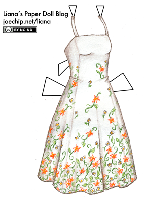White Sundress With Yellow Flowers ...