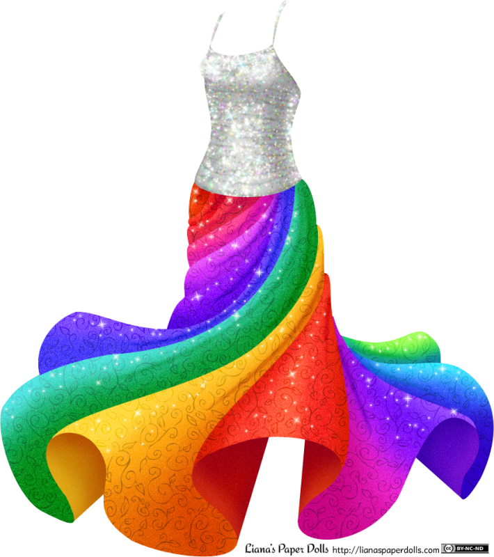 Sparkly Twirly Rainbow Dress Liana S Paper Dolls