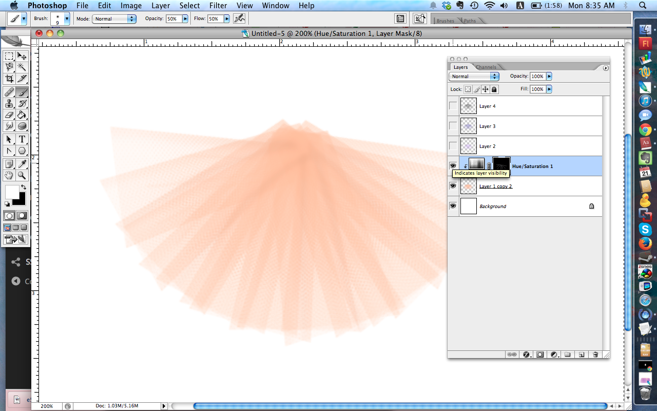 A half-circle of tulle. It looks pretty realistic.