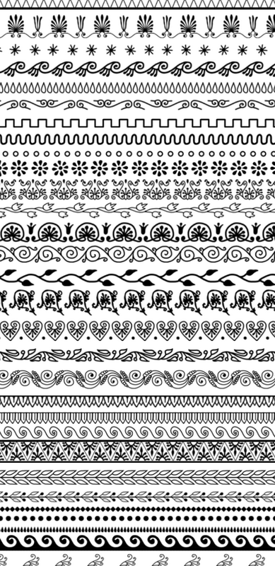 Liana’s Greek Pattern Photoshop Brushes | Liana's Paper Dolls