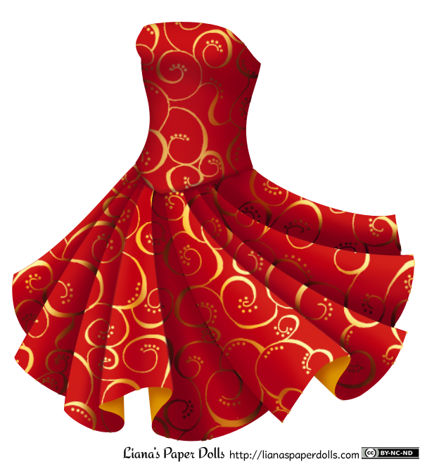 Paper dolls red clearance dress