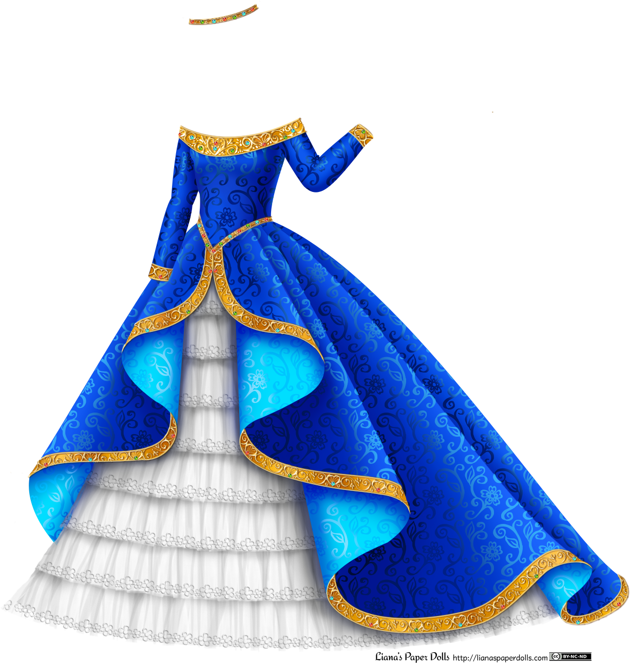 princess gown, Liana's Paper Dolls